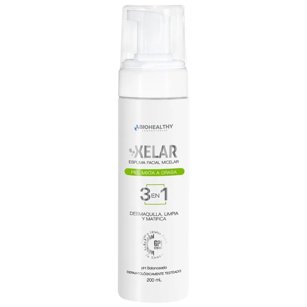 Biohealthy Xelar Espuma Micelar Limpiadora Piel Grasa x200ml - TIENDA PIEL