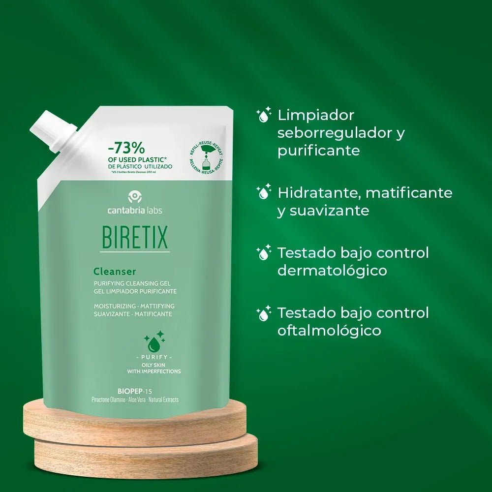 Biretix Cleanser Gel Limpiador Purificante Refill x400ml - TIENDA PIEL