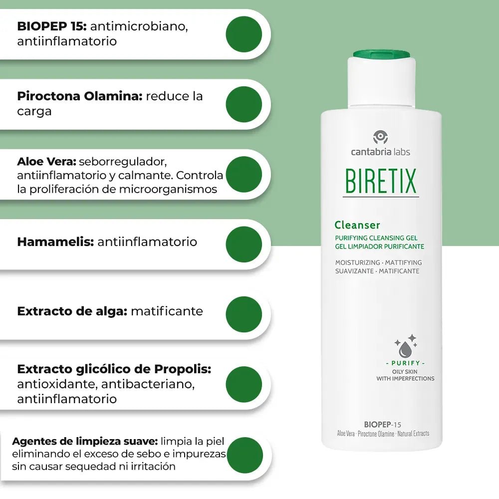 Biretix Cleanser Gel Limpiador Purificante x200ml - TIENDA PIEL
