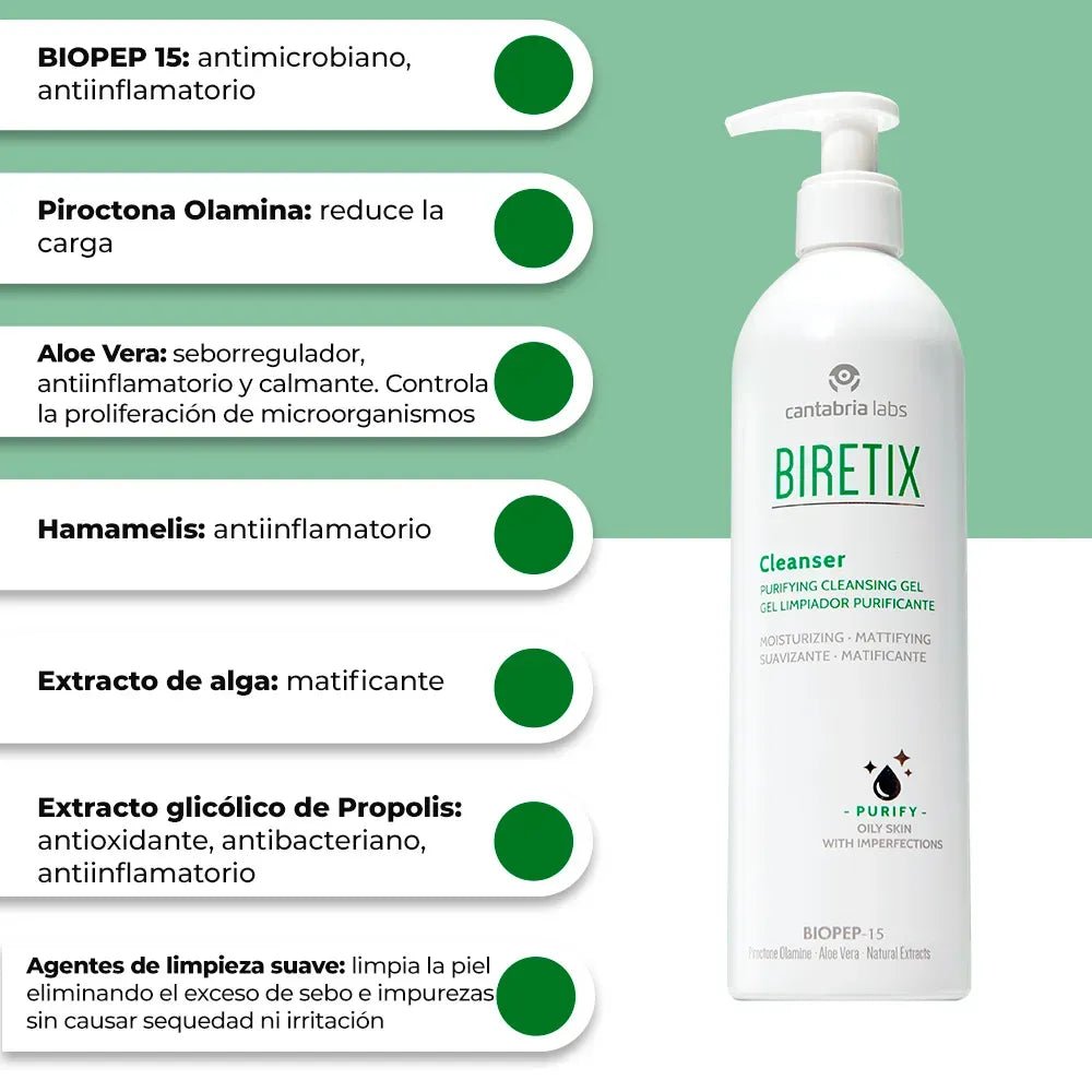 Biretix Cleanser Gel Limpiador Purificante x400ml - TIENDA PIEL