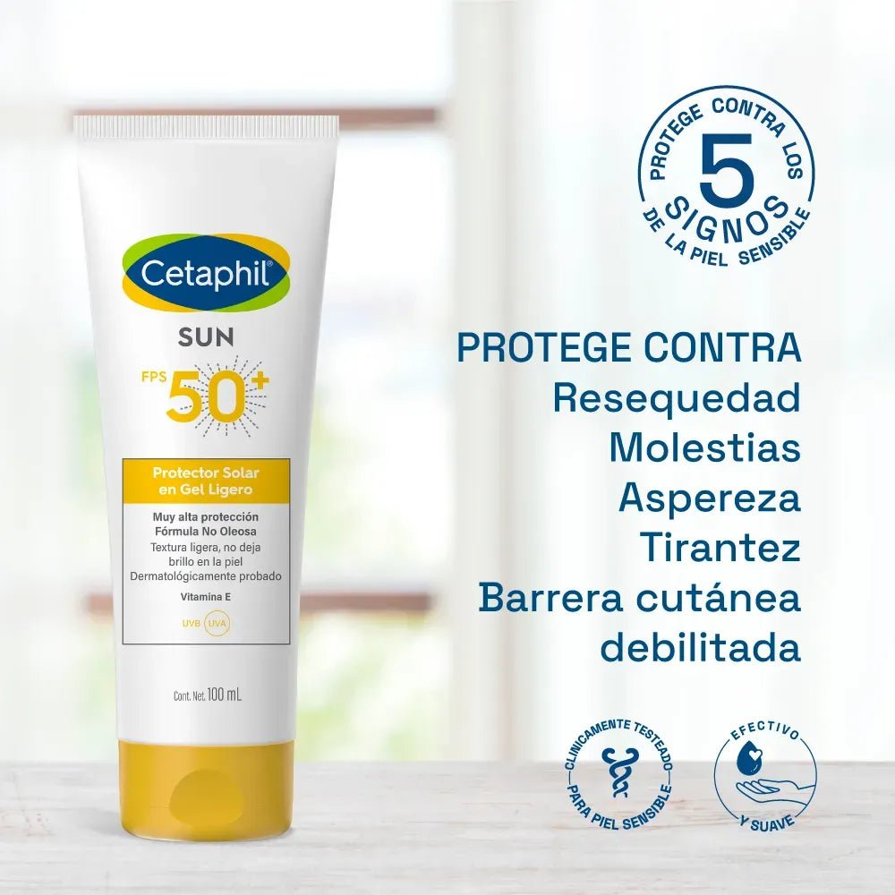 Cetaphil Fotoprotector Sun Gel Ligero SPF50+ x100ml - TIENDA PIEL