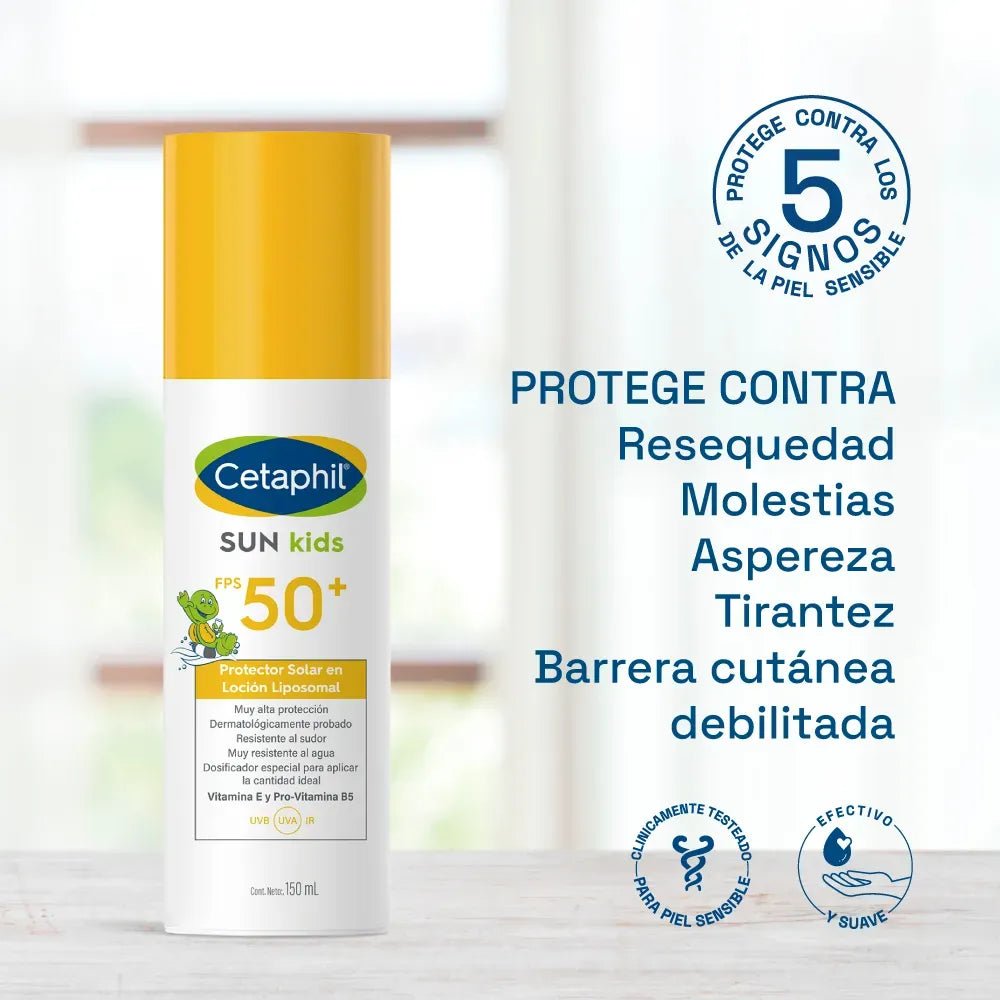 Cetaphil Fotoprotector Sun Kids Loción Solar SPF50+ x150ml - TIENDA PIEL
