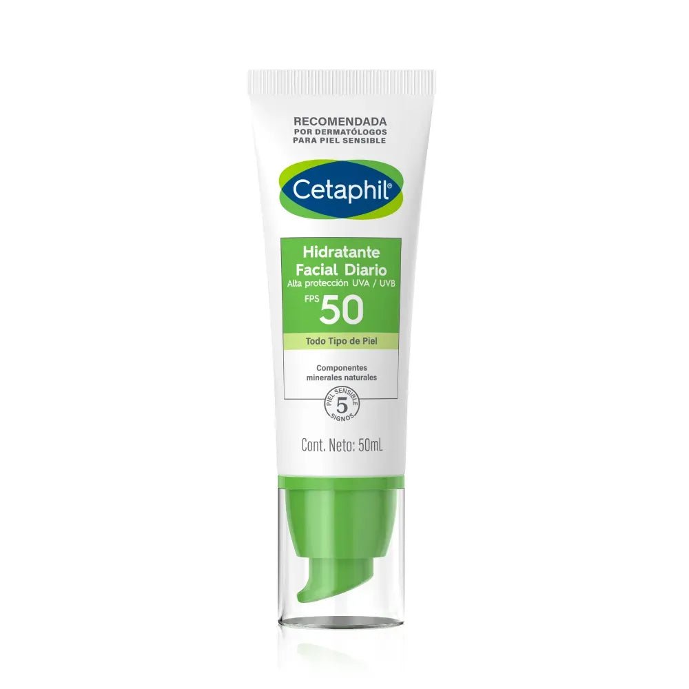 Cetaphil Hidratante Facial Uso Diario SPF50+ x50ml - TIENDA PIEL