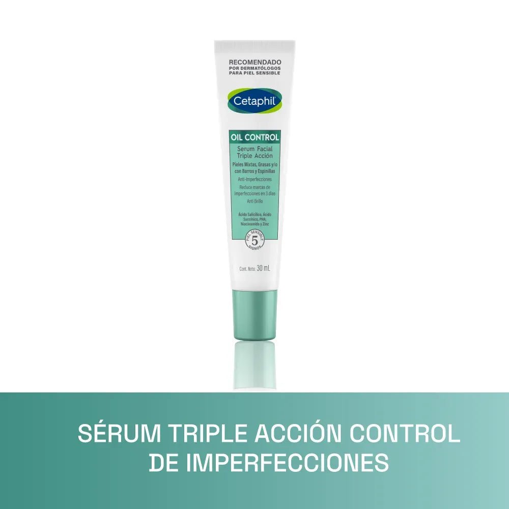 Cetaphil Oil Control Sérum Facial Triple Acción Anti - Imperfecciones x30ml - TIENDA PIEL