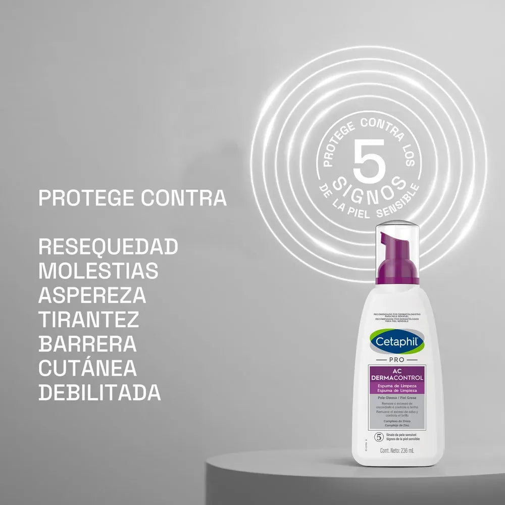 Cetaphil Pro AC Control Espuma de Limpieza x236ml - TIENDA PIEL