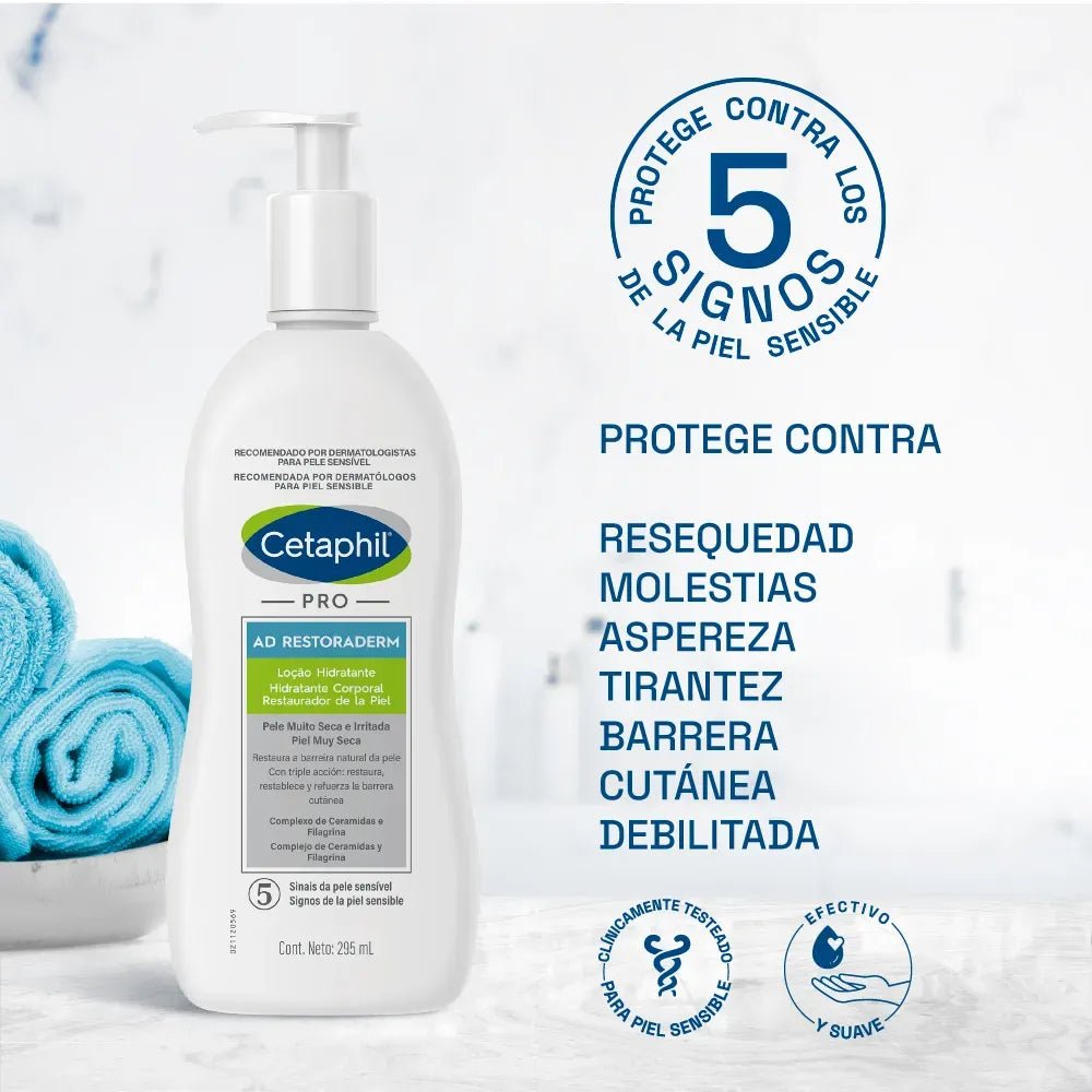 Cetaphil Pro AD Control Hidratante Corporal Restaurador x295ml - TIENDA PIEL