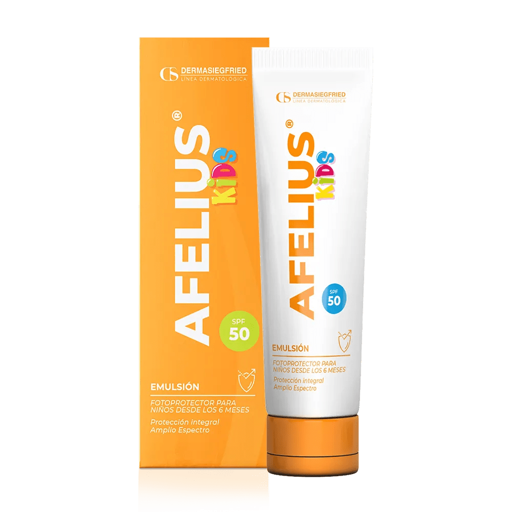 Dermasiegfried Afelius Kids Emulsión SPF50+ x90g - TIENDA PIEL