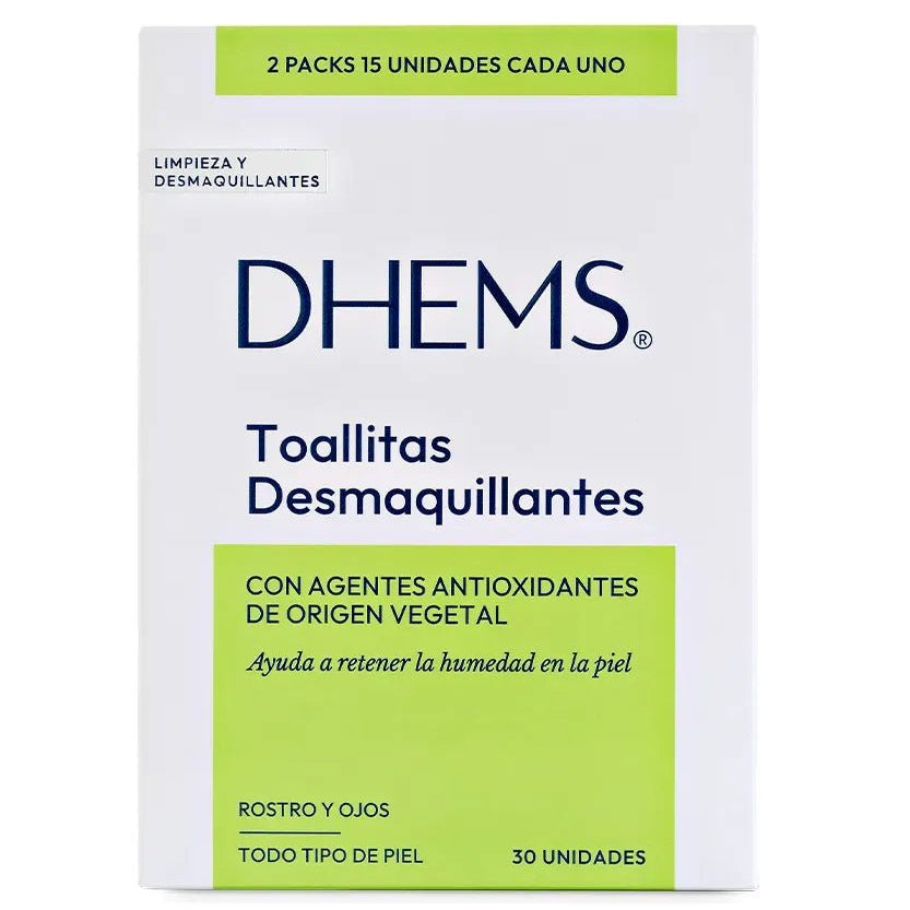 Dhems Toallitas Desmaquillantes 3 en 1 x30 Toallas - TIENDA PIEL