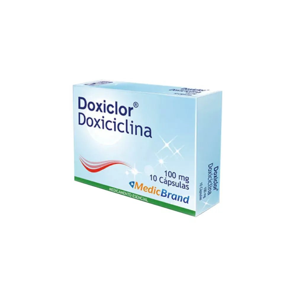 Doxiclor Doxiciclina 100mg x 10 Cápsulas - TIENDA PIEL
