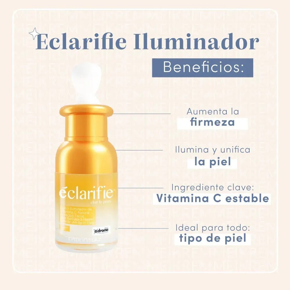 Epidermique Eclarifie Suero Iluminador de Vitamina C x30ml - TIENDA PIEL