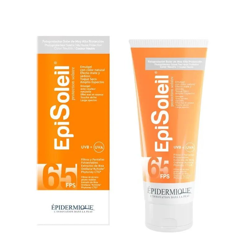 Epidermique Episoleil Fotoprotector Tono Neutro SPF65+ x70ml - TIENDA PIEL