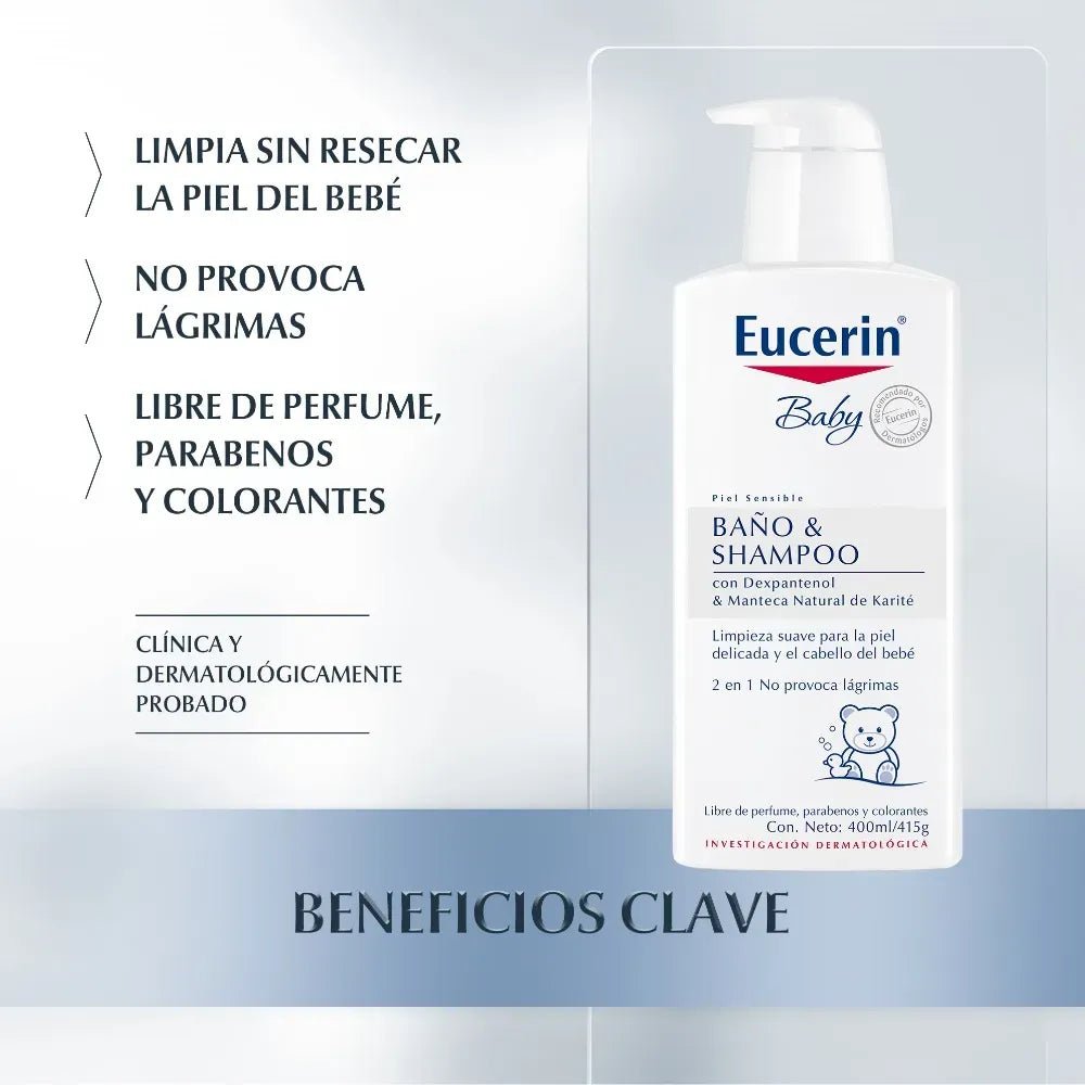 Eucerin Baby Baño & Champú x250ml - TIENDA PIEL