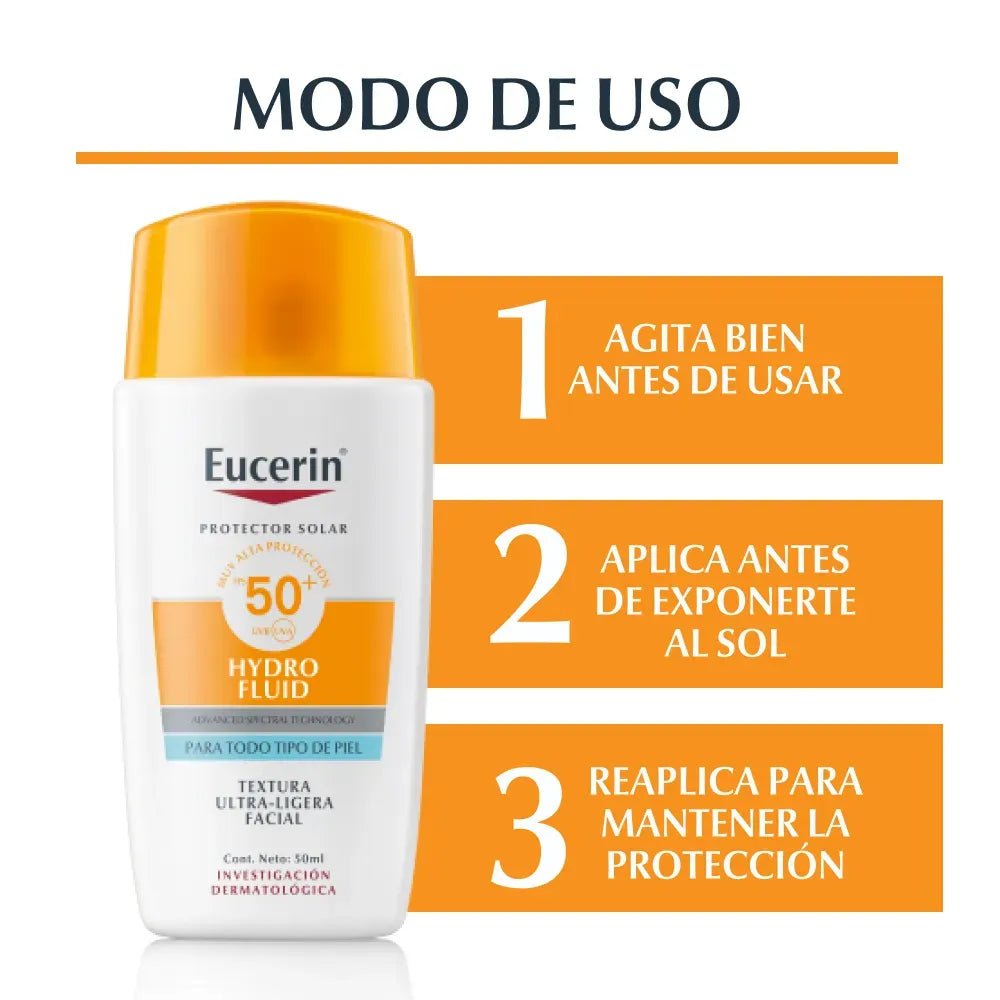 Eucerin Hydro Fluid Textura Ultra - Ligera 50 ml - TIENDA PIEL