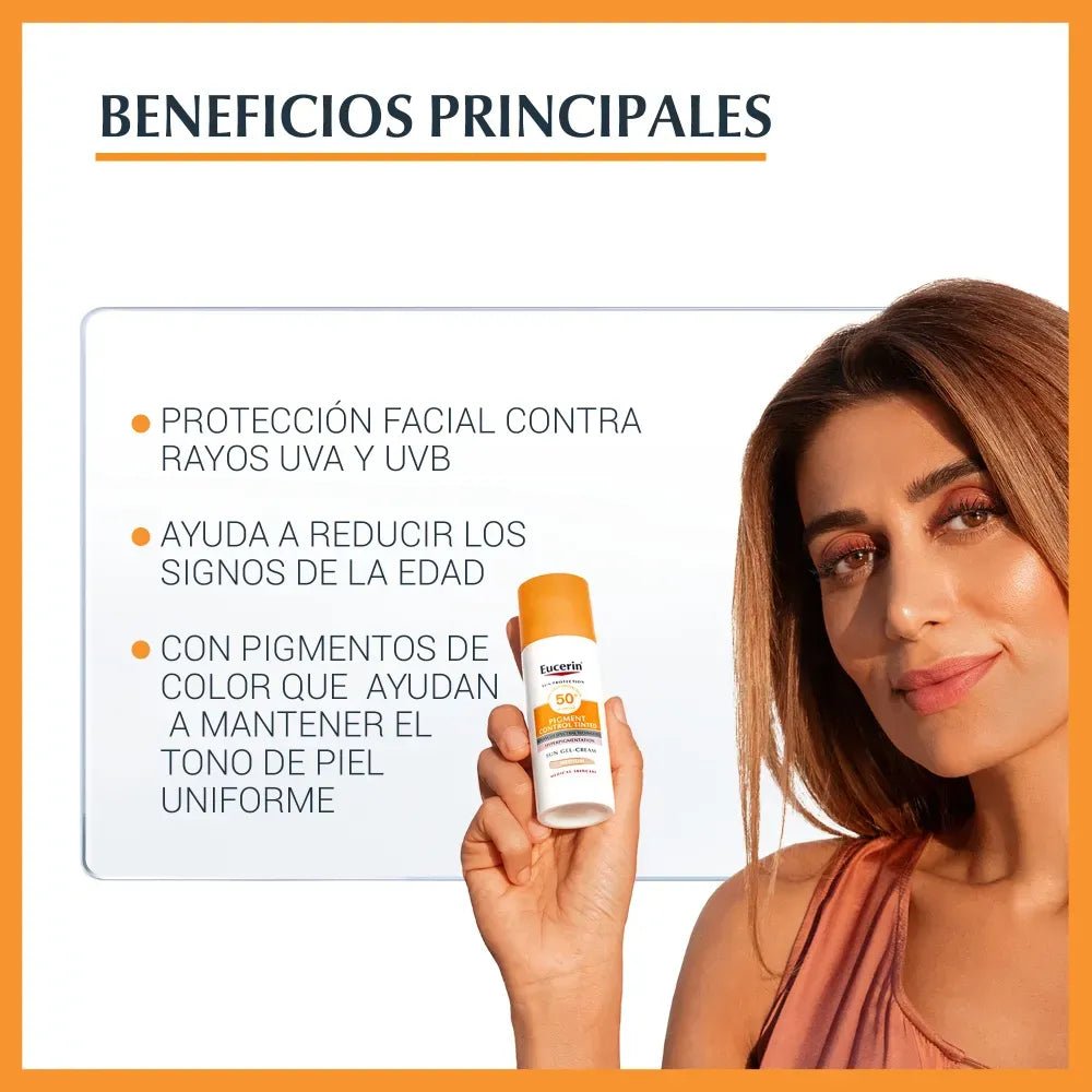 Eucerin Protector Solar CC Cream Anti - Edad Tono Medio SPF 50+ - TIENDA PIEL