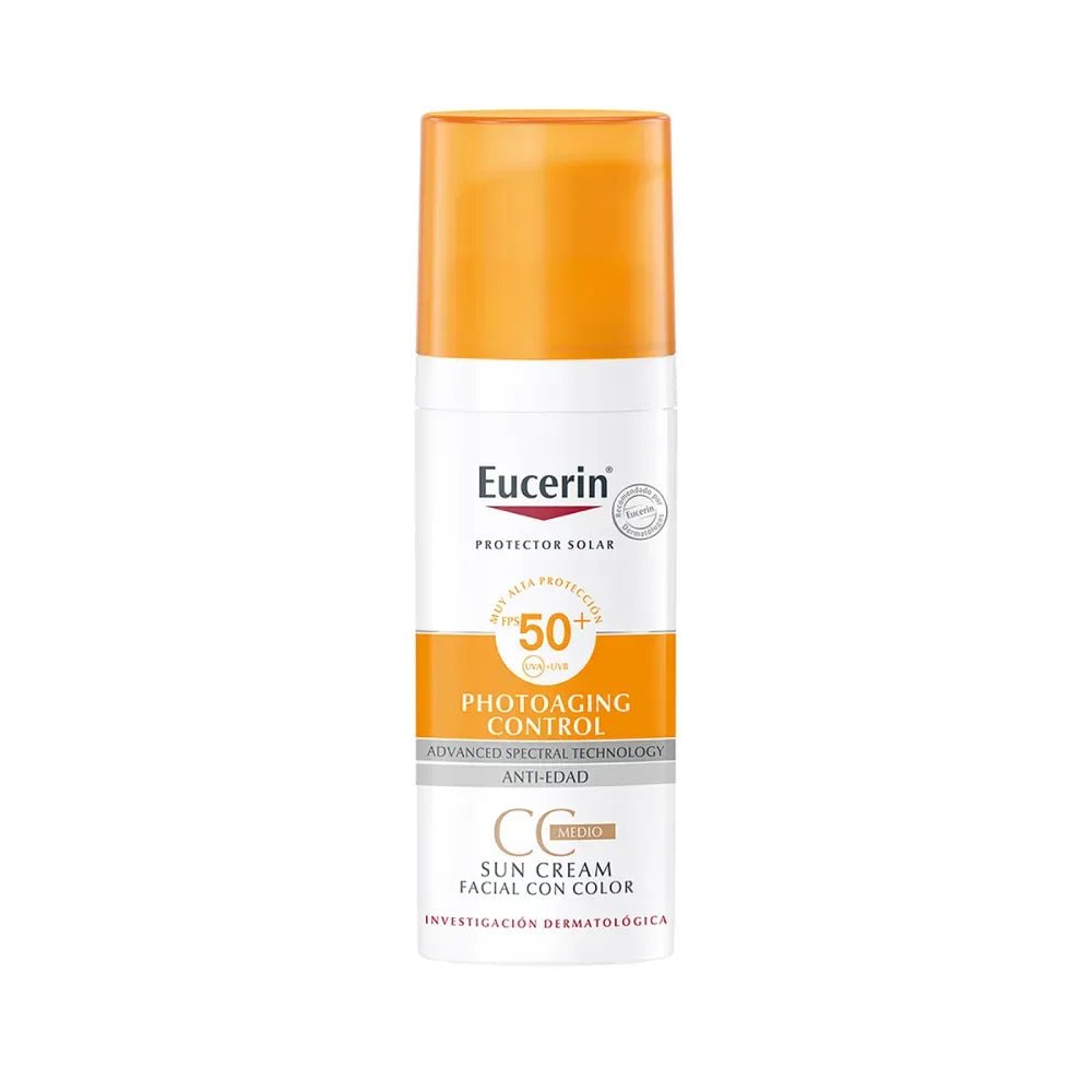 Eucerin Protector Solar CC Cream Anti - Edad Tono Medio SPF 50+ - TIENDA PIEL