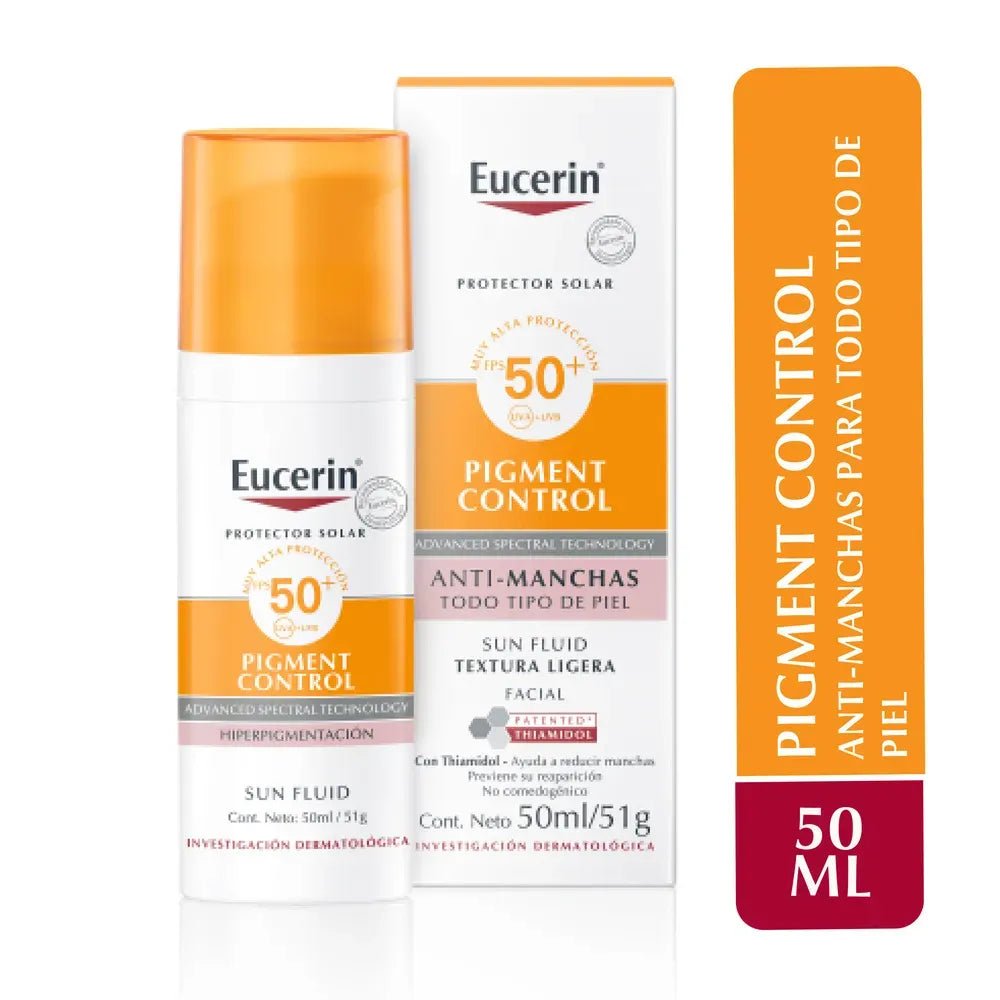 Eucerin Protector Solar Pigment Control Sun Fluid SPF 50+ 50 ml - TIENDA PIEL