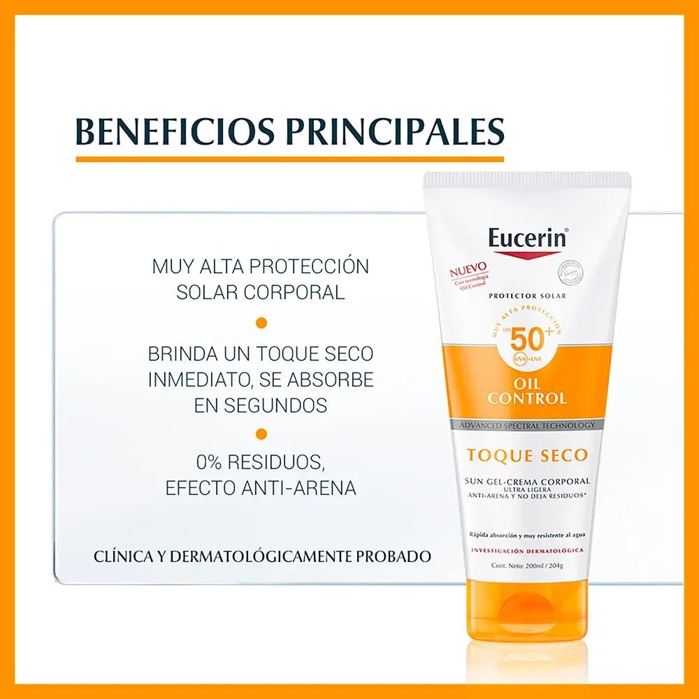 Eucerin Protector Solar Toque Seco Corporal 200 ml - TIENDA PIEL