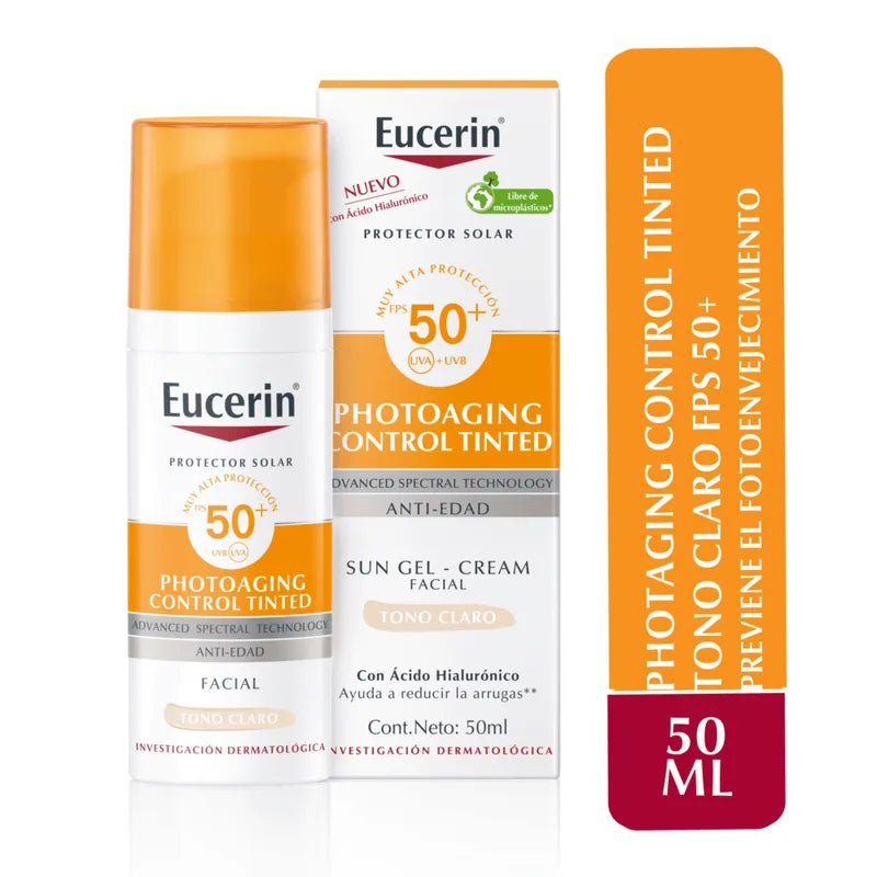 Eucerin Sun Facial Anti Edad Tono Claro spf 50+ - TIENDA PIEL