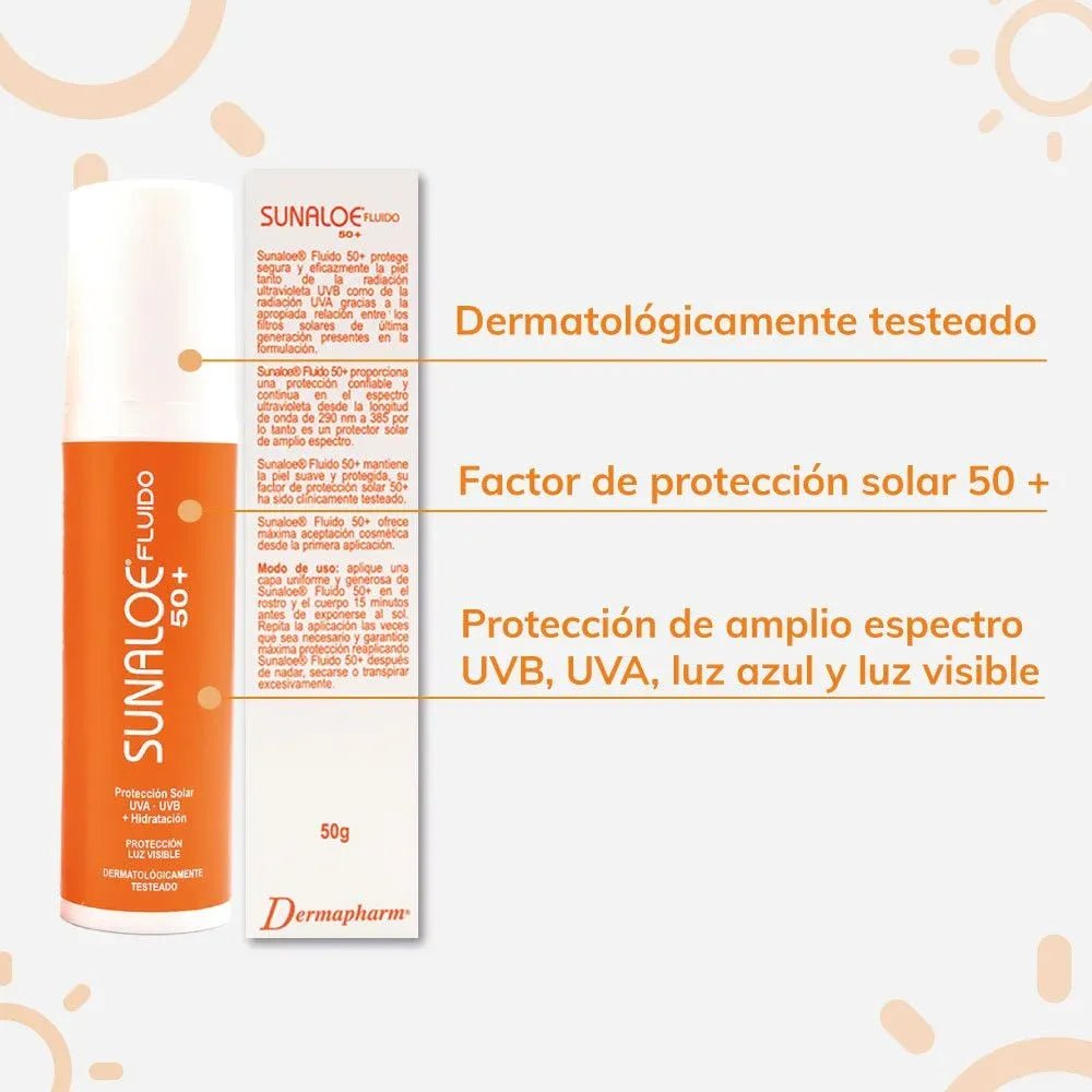 Gador Sunaloe Fluido SPF50+ x50g - TIENDA PIEL