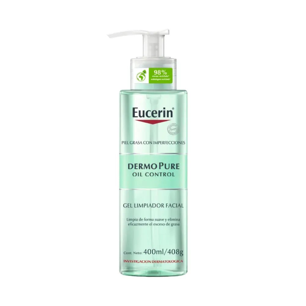Gel Limpiador Facial Eucerin DermoPure Oil Control de 400ml - TIENDA PIEL