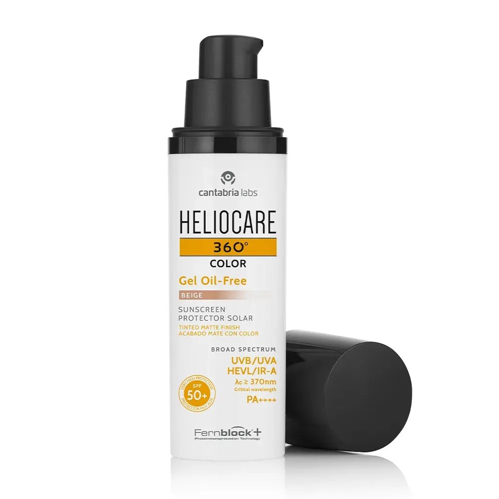 Heliocare 360° Fotoprotector Gel Oil Free Color Beige SPF50+ x50ml - TIENDA PIEL