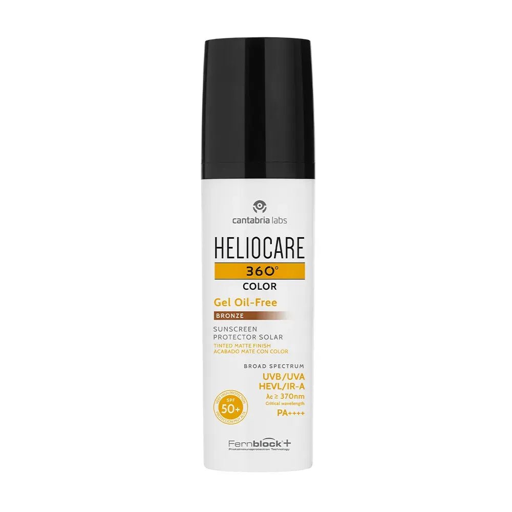 Heliocare 360° Fotoprotector Gel Oil Free Color Bronze SPF50+ x50ml - TIENDA PIEL