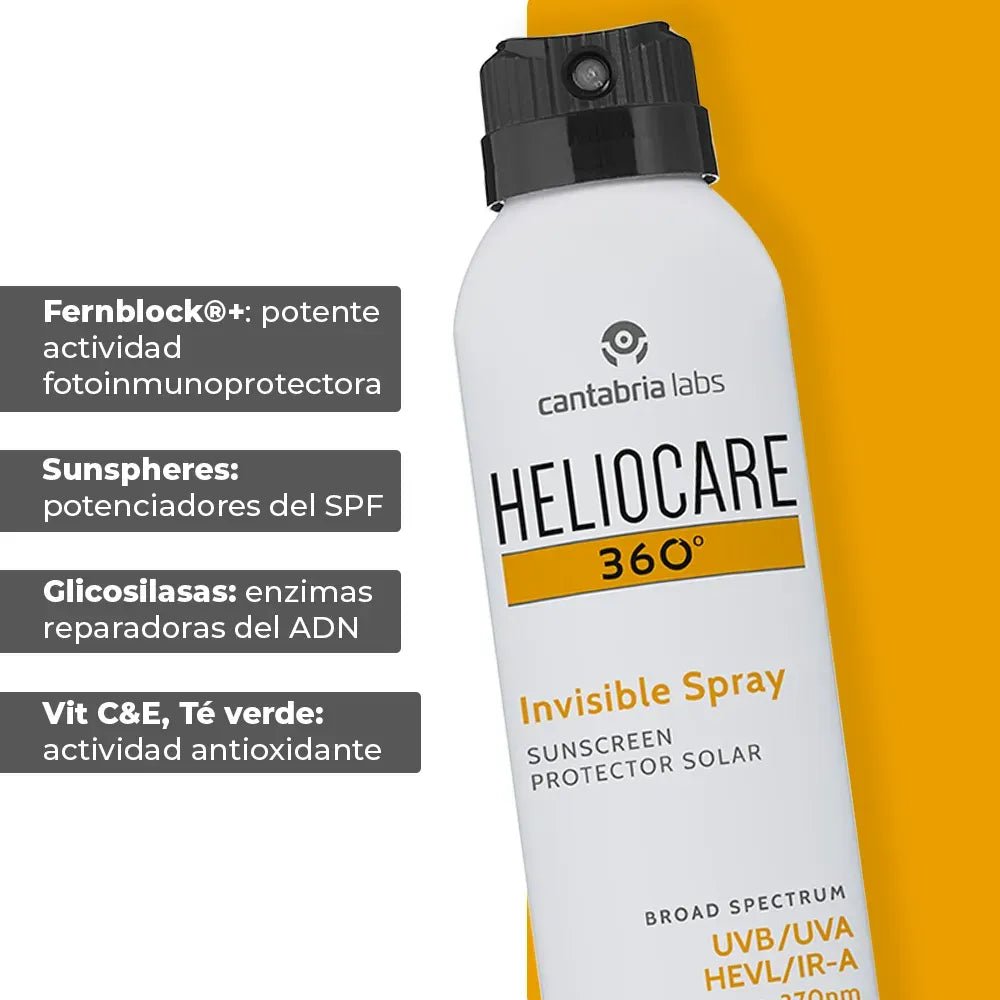 Heliocare 360° Fotoprotector Invisible en Spray SPF50+ x200ml - TIENDA PIEL