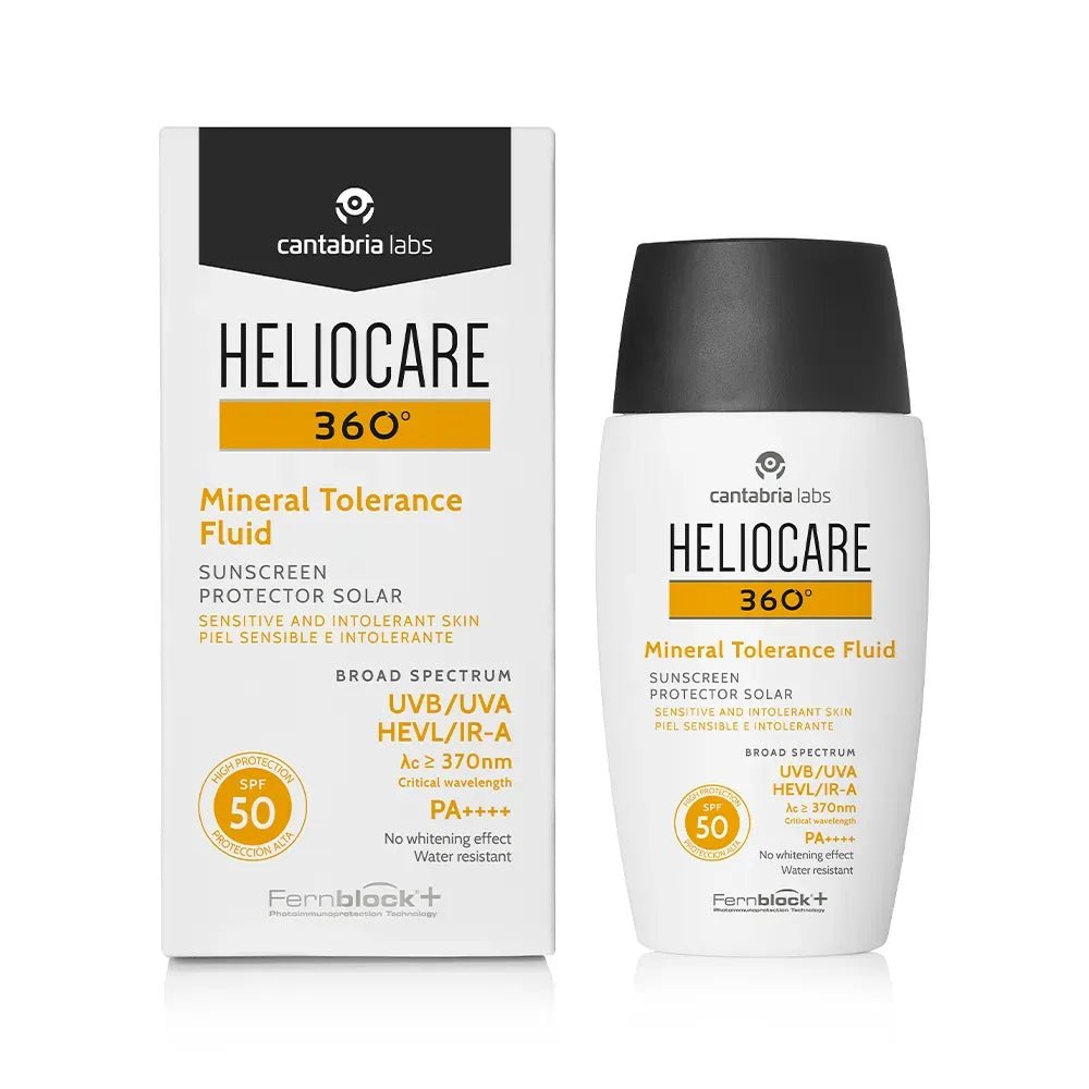 Heliocare 360° Fotoprotector Mineral Tolerance Fluido SPF50+ x50ml - TIENDA PIEL