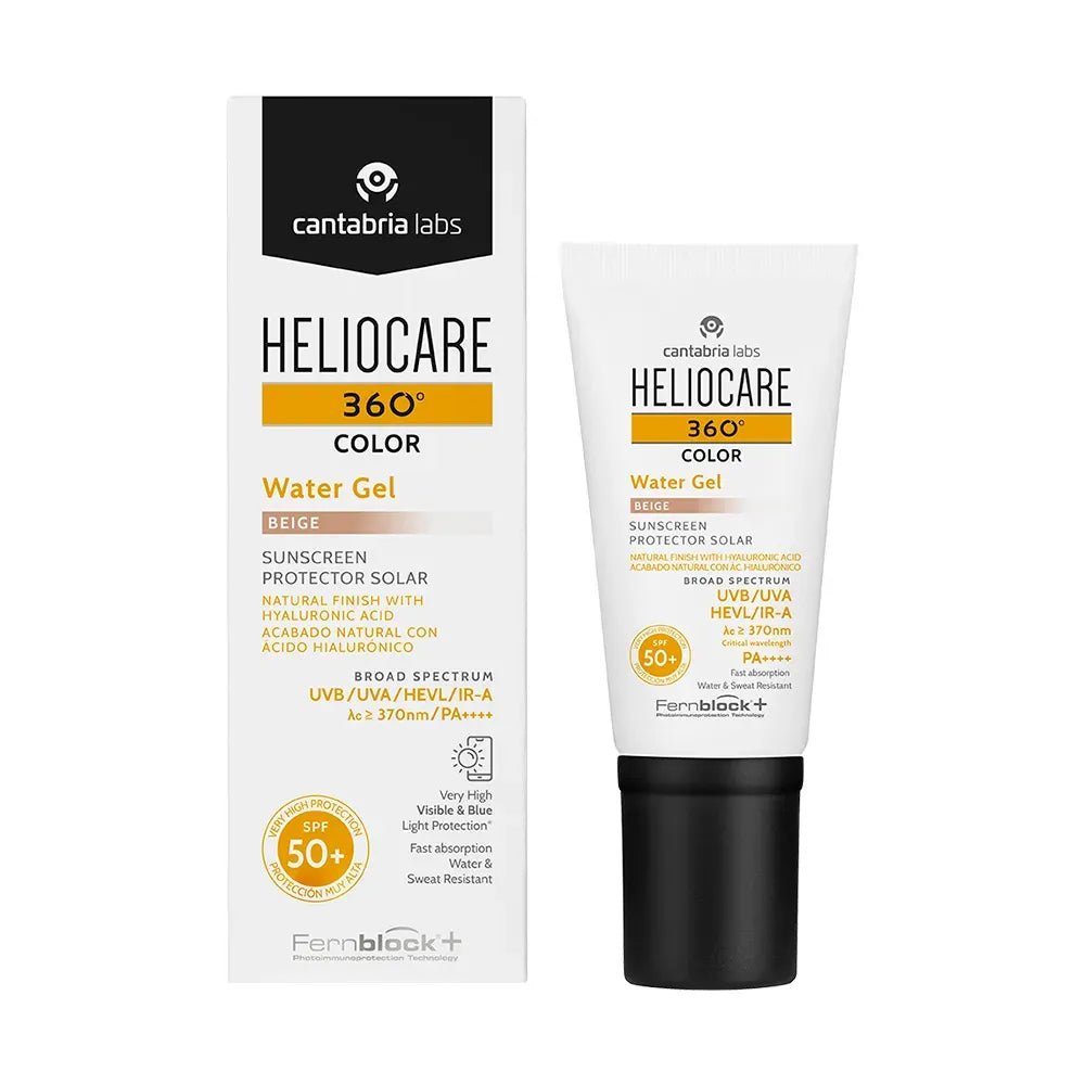 Heliocare 360° Fotoprotector Water Gel SPF50+ Color Beige x50ml - TIENDA PIEL