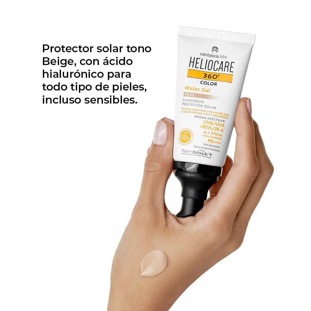 Heliocare 360° Fotoprotector Water Gel SPF50+ Color Beige x50ml - TIENDA PIEL