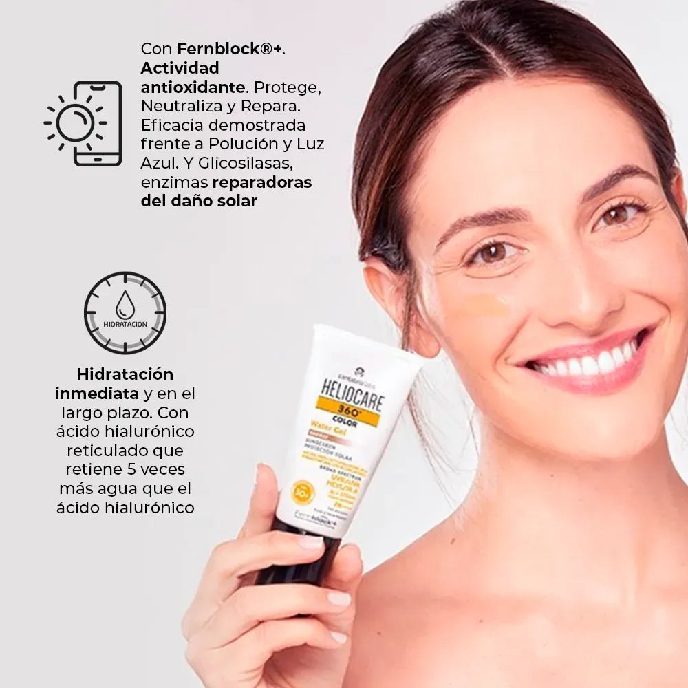 Heliocare 360° Fotoprotector Water Gel SPF50+ Color Bronze x50ml - TIENDA PIEL