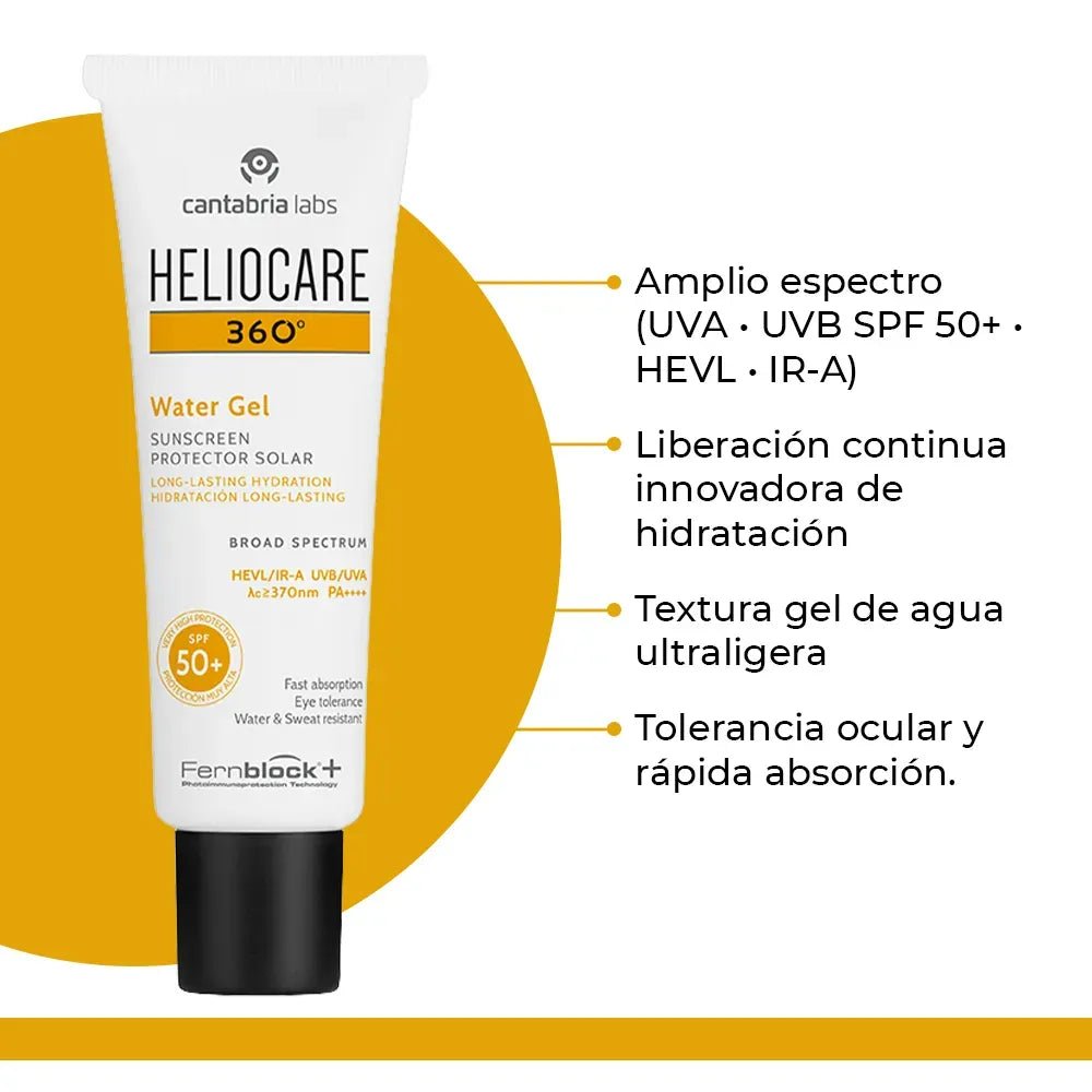 Heliocare 360° Fotoprotector Water Gel SPF50+ x50ml - TIENDA PIEL