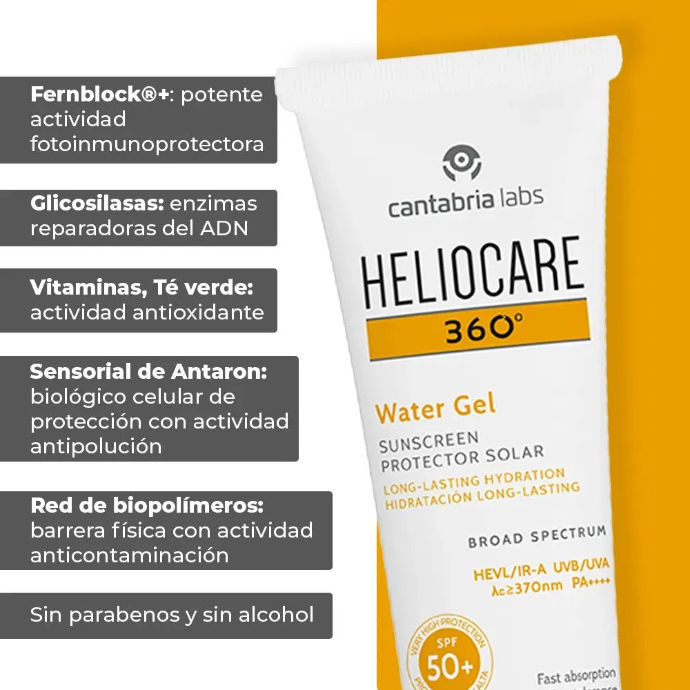 Heliocare 360° Fotoprotector Water Gel SPF50+ x50ml - TIENDA PIEL