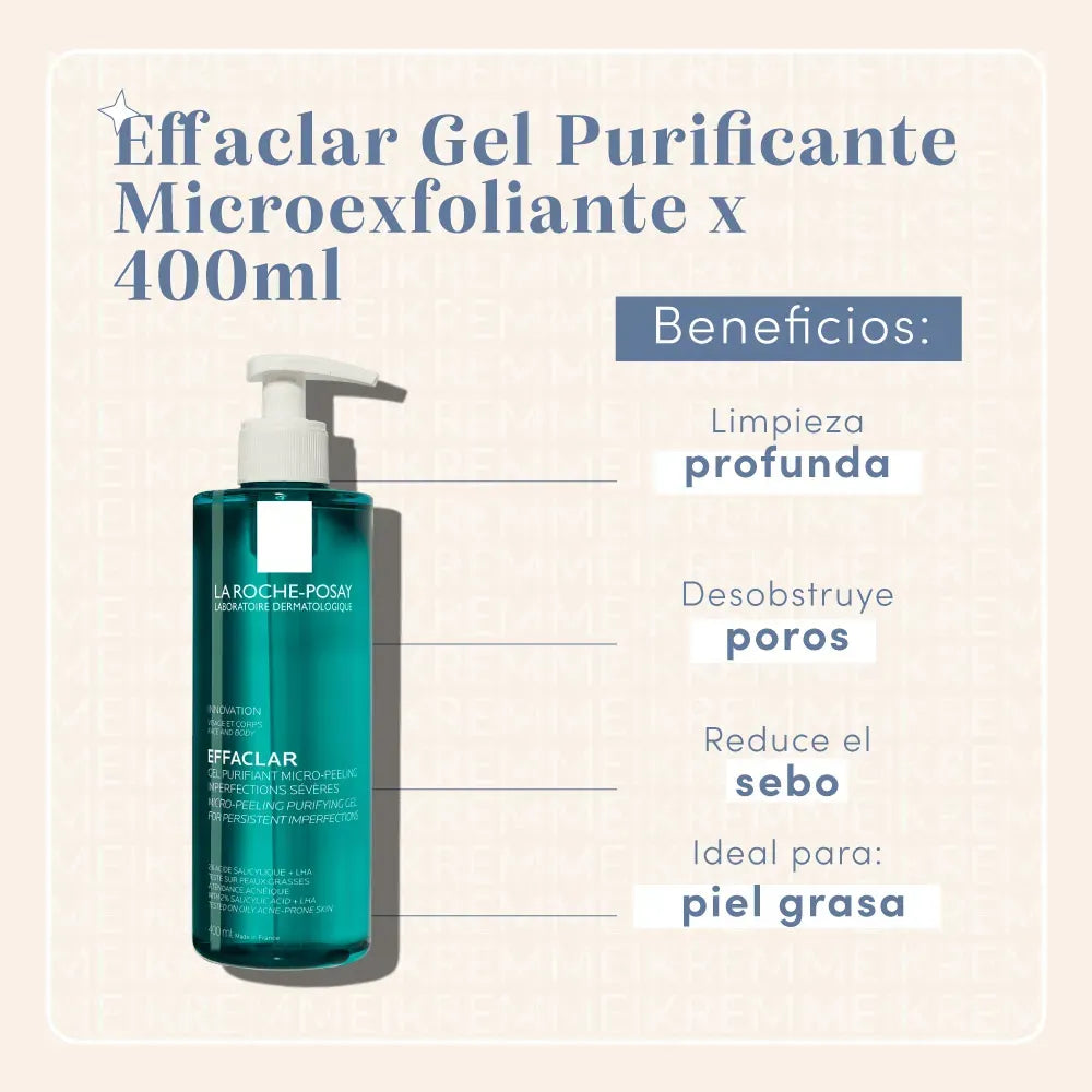 La Roche-Posay Effaclar Gel Micro-Exfoliante x400ml