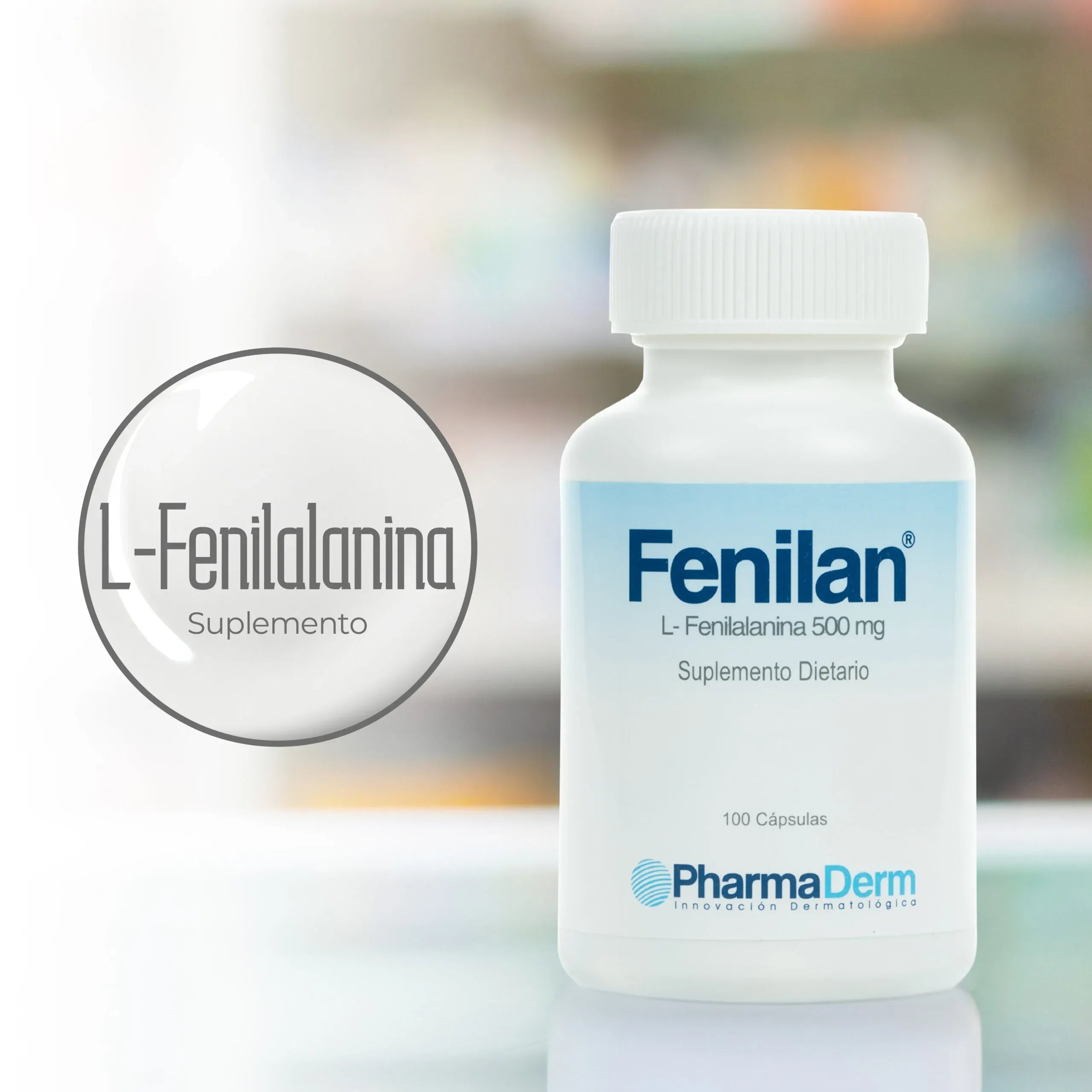 Pharmaderm Fenilan (Fenilalanina 500mg) x100 capsulas