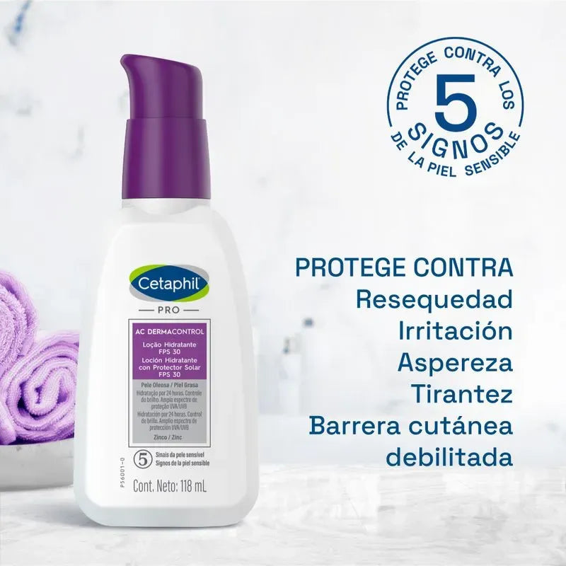 Cetaphil Pro AC Control Hidratante con Fotoprotección SPF30+ x118ml