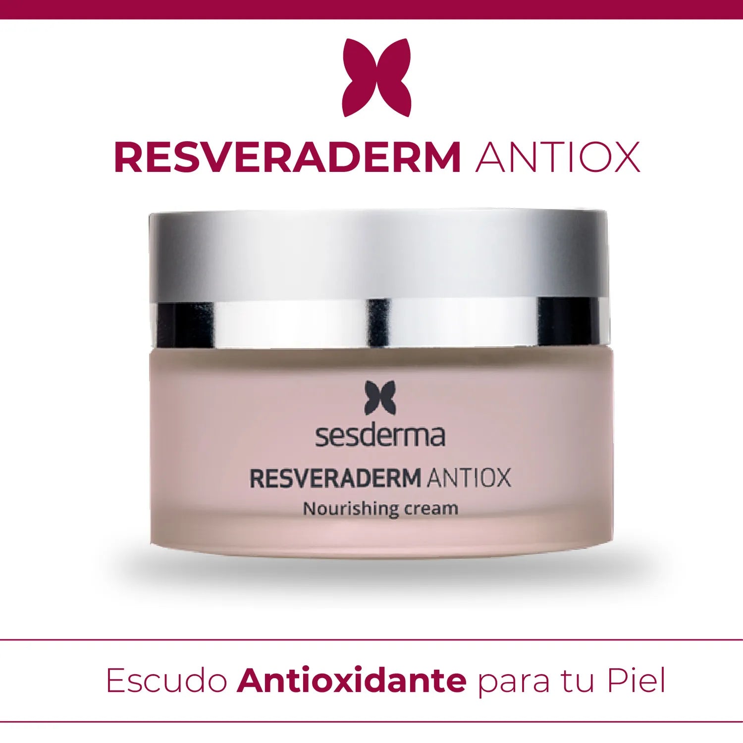 Crema nutritiva antiedad Resveraderm 50ml tarro imagen producto - tratamiento antiedad para piel seca y madura