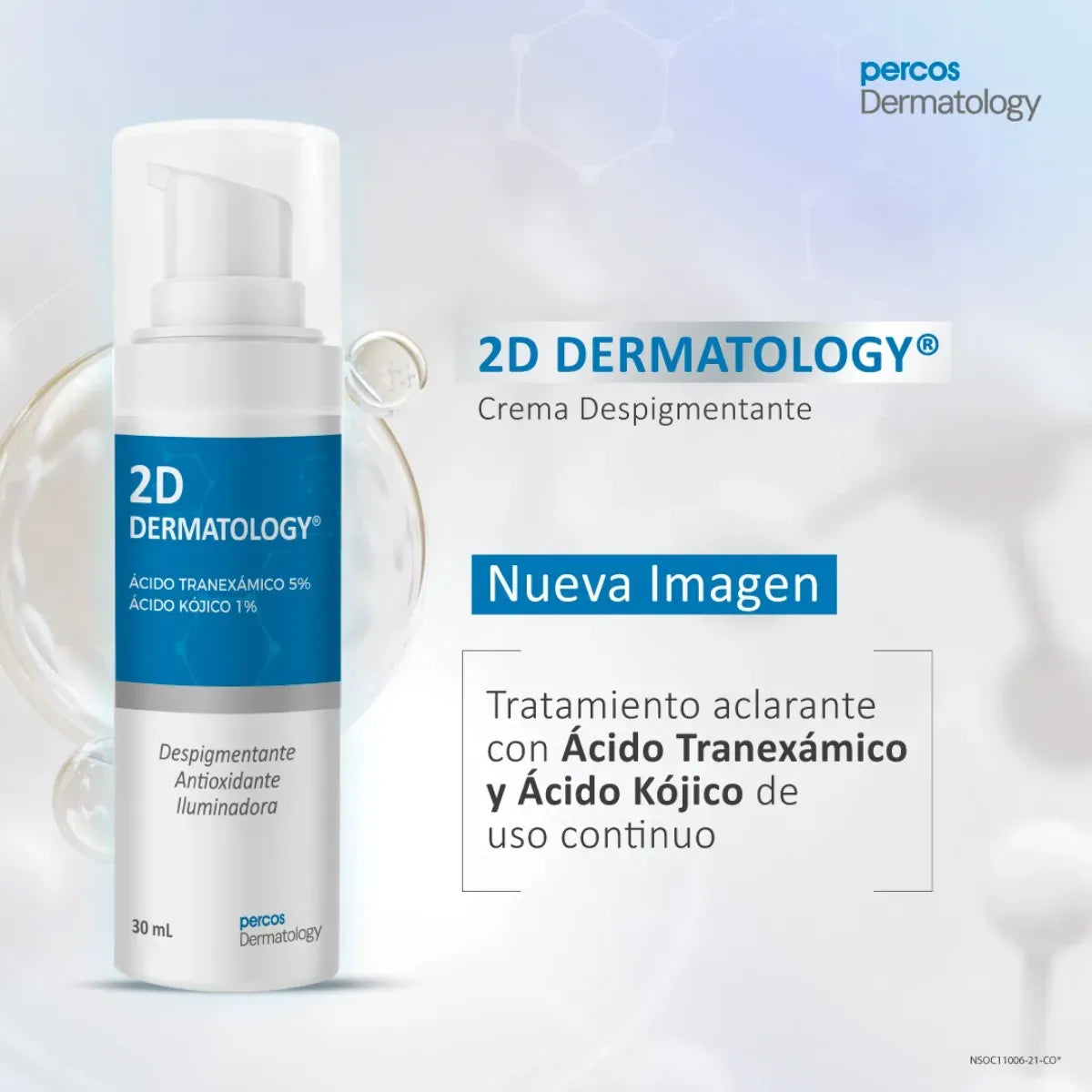 Percos MD 2D Dermatology Crema Despigmentante x 30ml