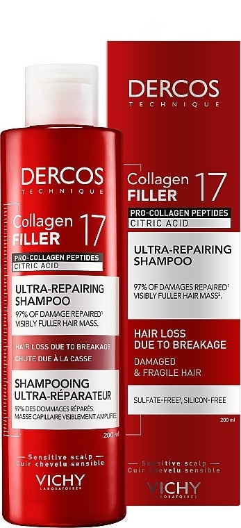 Dercos collagen filler 17 champu reparador 200ml