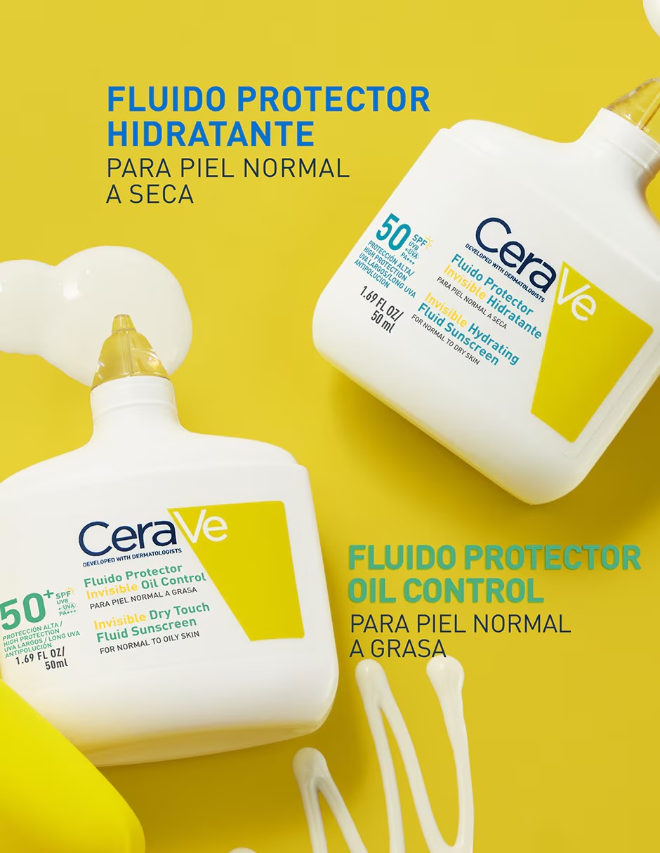 CERAVE FLUIDO PROTECTOR INVISIBLE OIL CONTROL SPF 50+