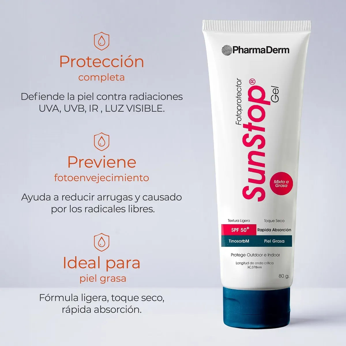 Pharmaderm SunStop Gel SPF50 x80g