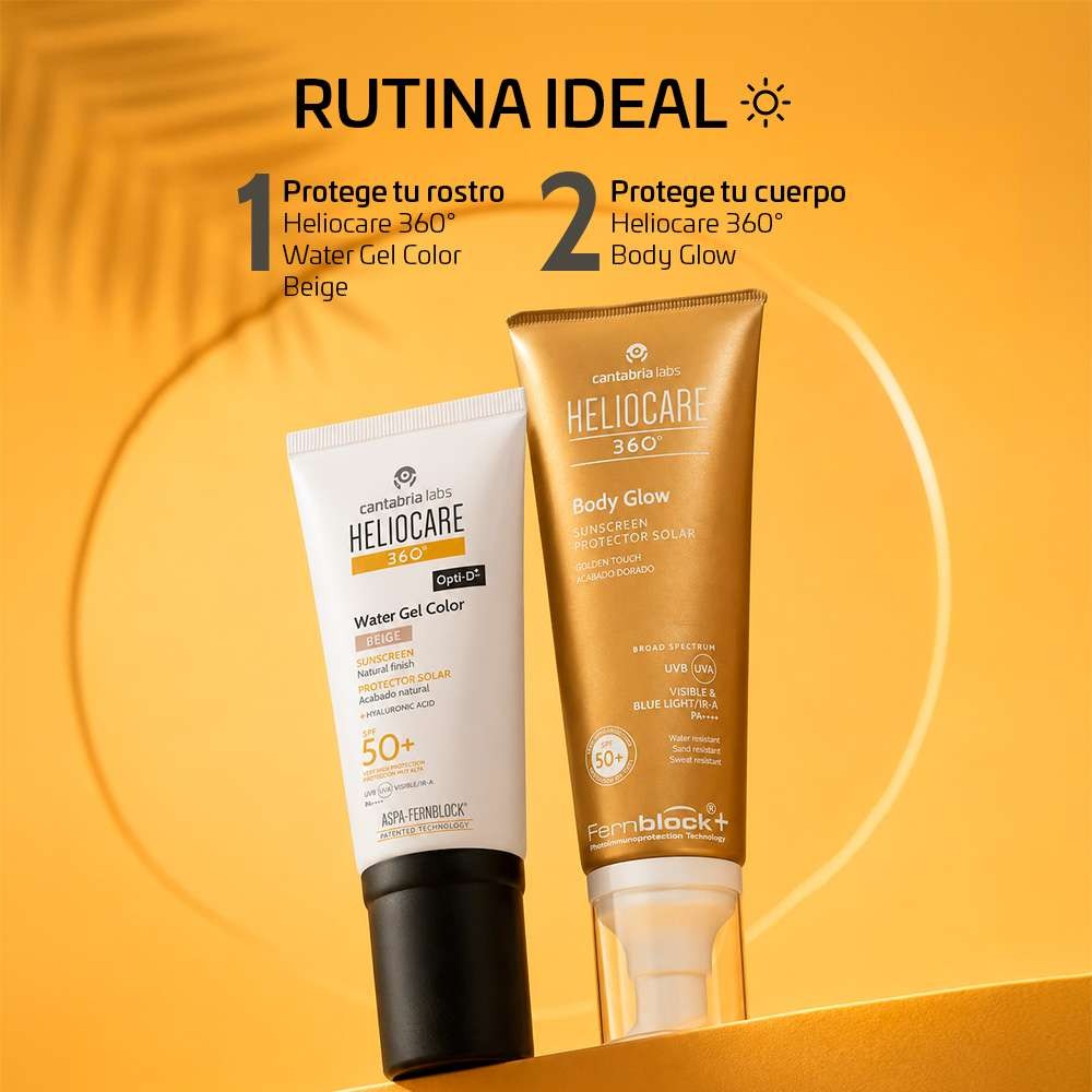 KIT HELIOCARE 360° Water Gel Spf 50+ Color Beige + Heliocare 360° Body Glow Spf50+