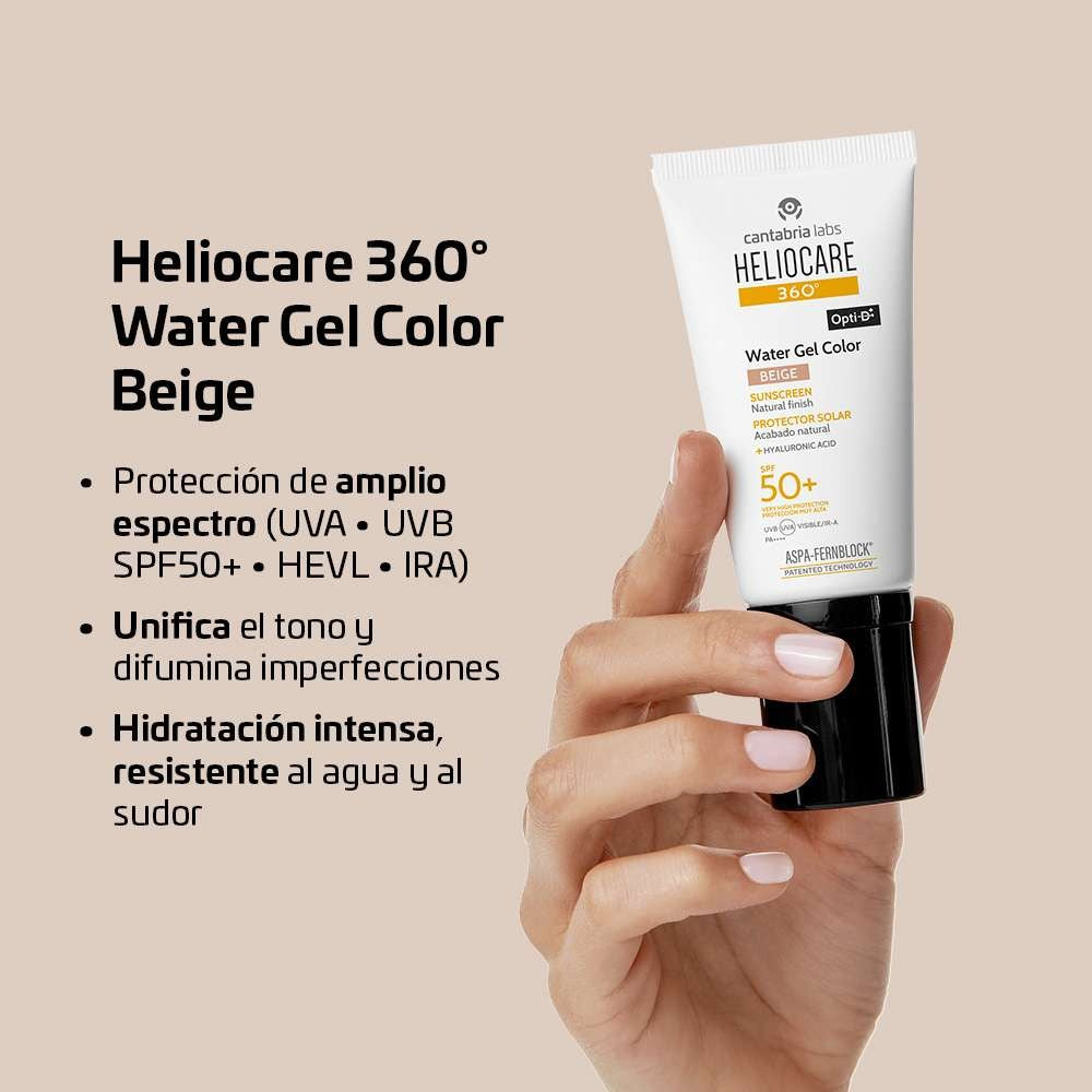 KIT HELIOCARE 360° Water Gel Spf 50+ Color Beige + Heliocare 360° Body Glow Spf50+