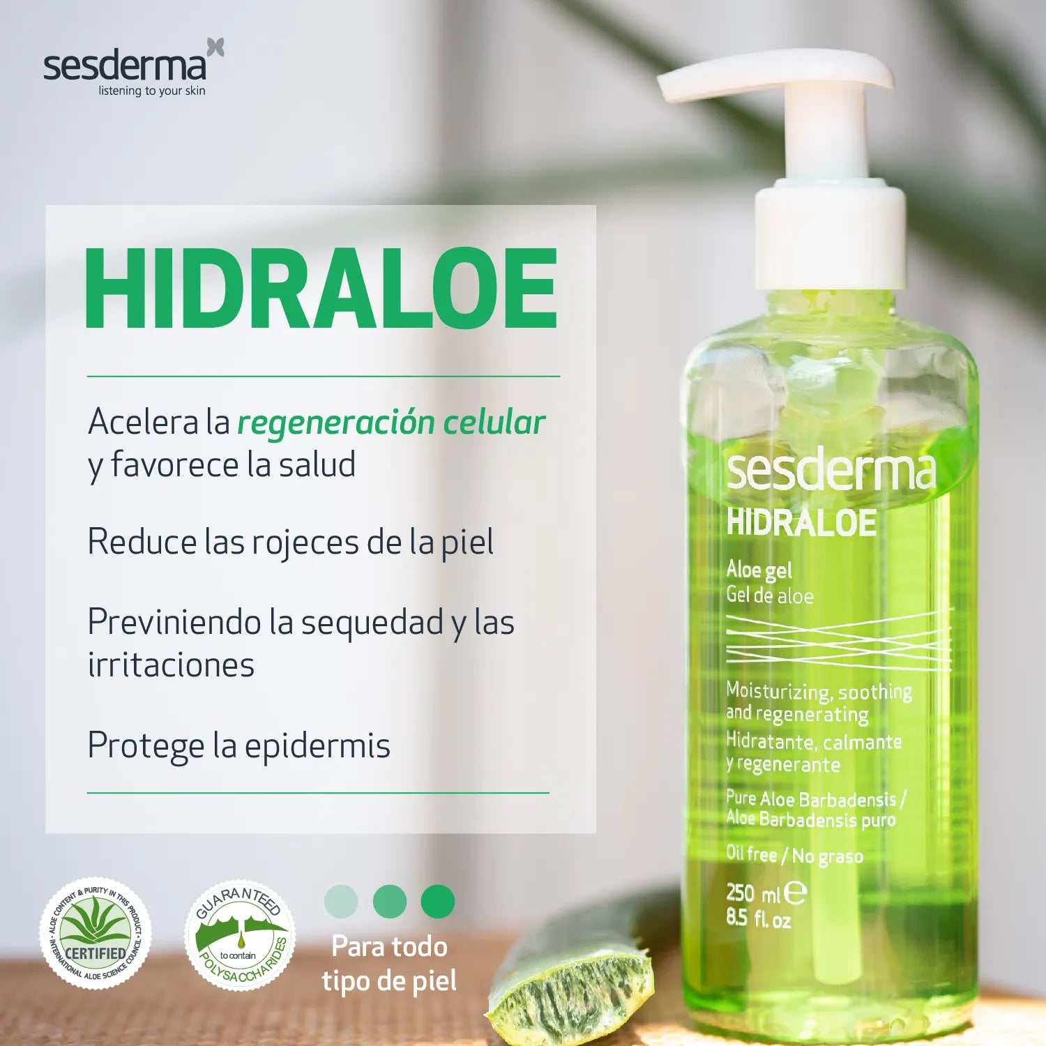 Sesderma Hidraloe Gel De Aloe x250ml