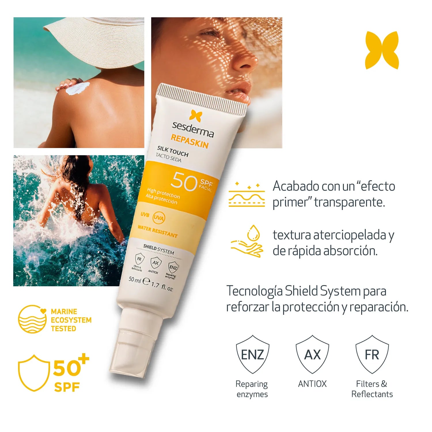 Sesderma Repaskin Spf50 Tacto Seda x50ml