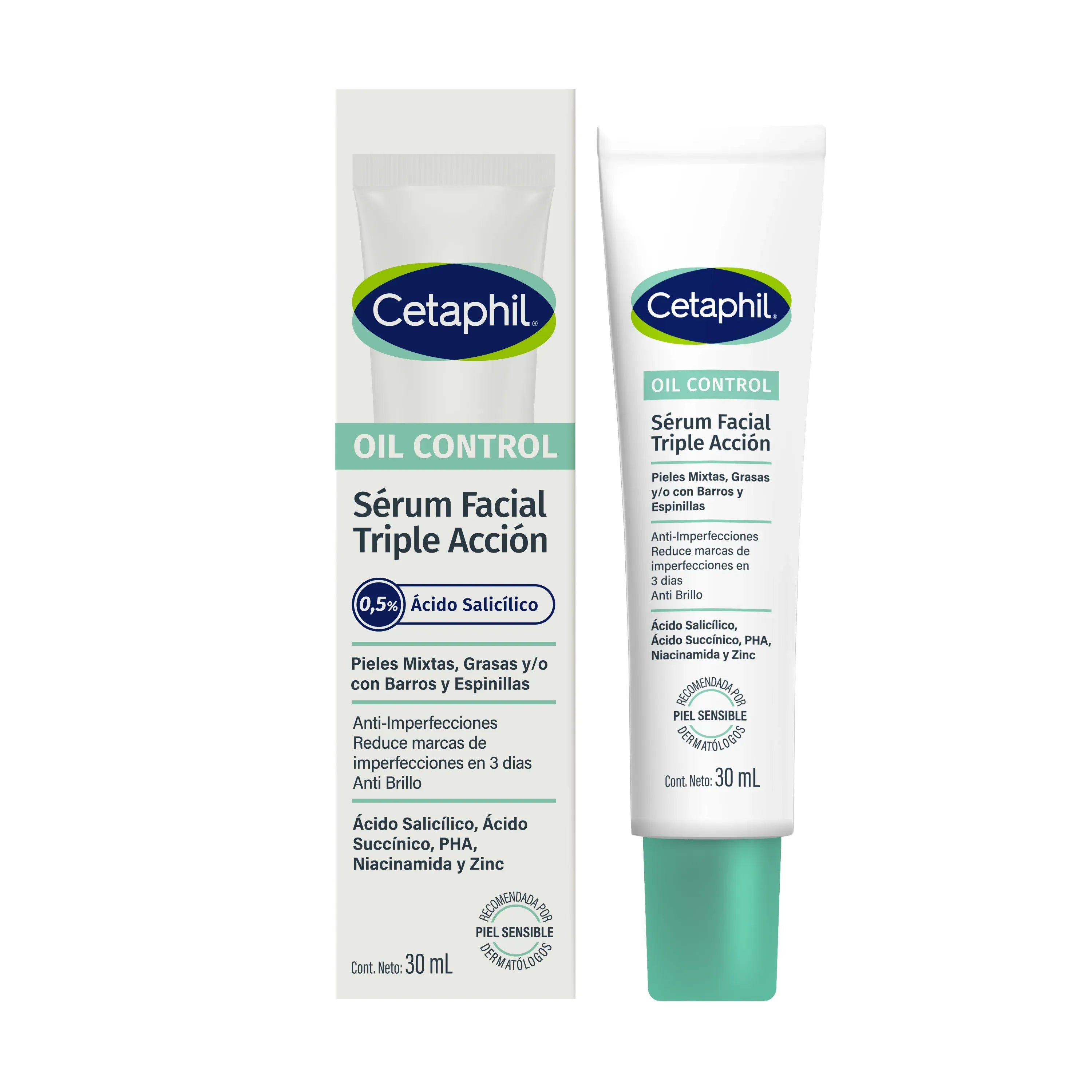 Cetaphil Oil Control Sérum Facial Triple Acción Anti-Imperfecciones x30ml