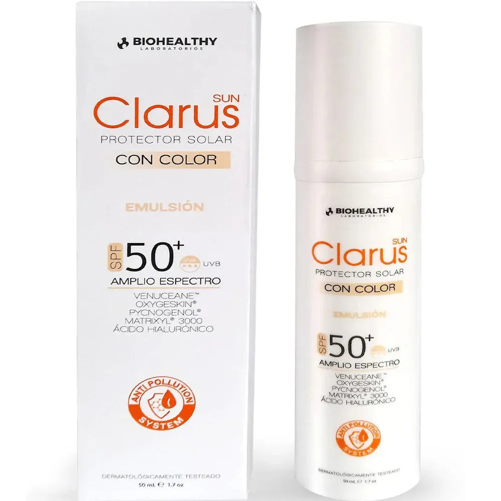 Biohealthy Fotoprotector Clarus Emulsión SPF50+ con Color x50ml