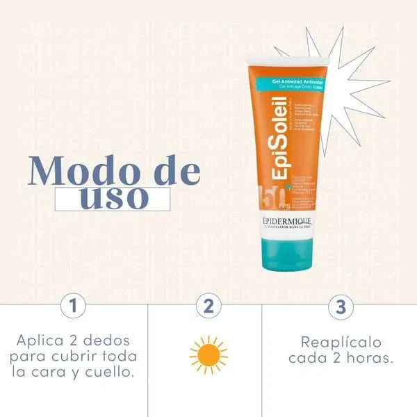 Epidermique Episoleil Gel Antiedad Antisolar SPF50+ x70gr