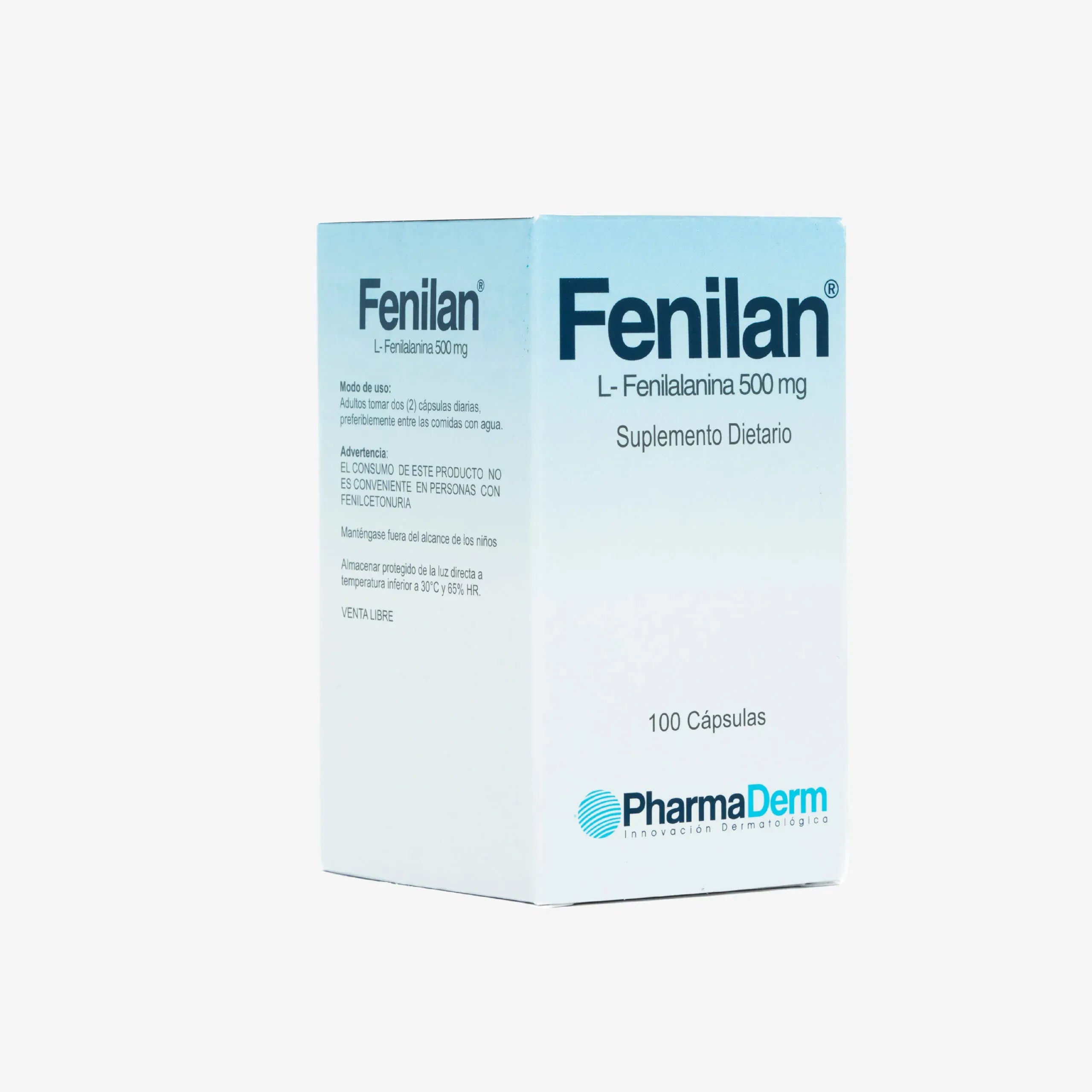 Pharmaderm Fenilan (Fenilalanina 500mg) x100 capsulas