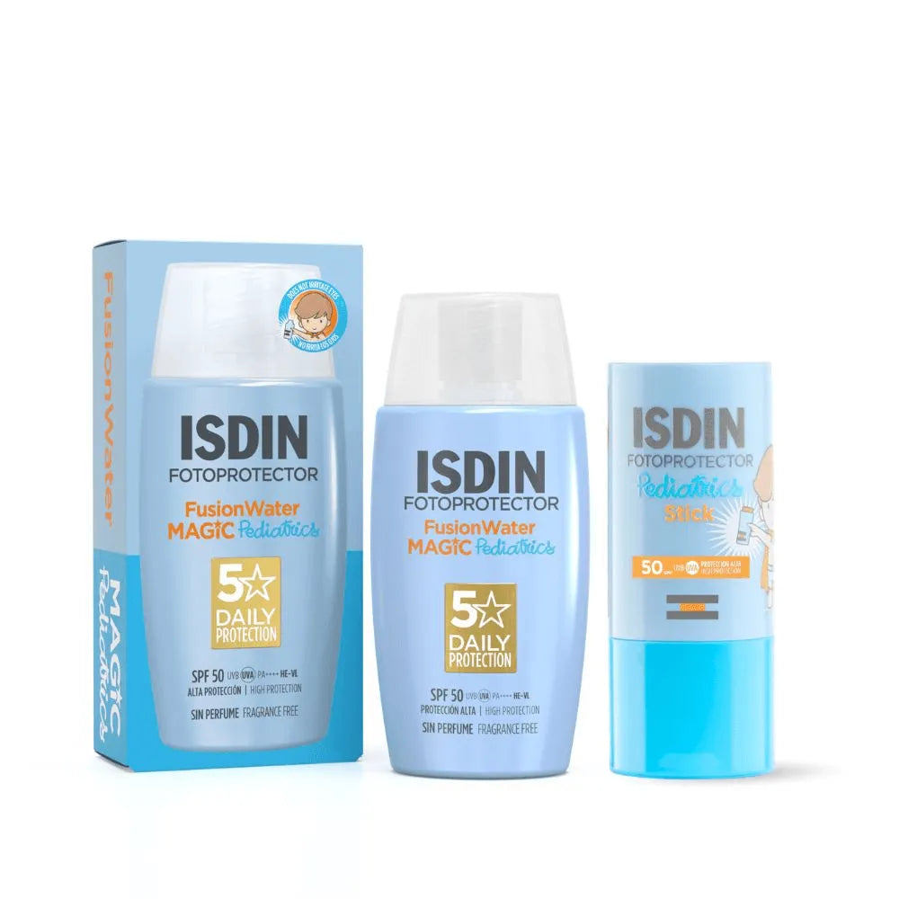 Isdin Kit Fusion Water Magic Pedriatrics SPF50+ x50ml + Fotoprotector Pediatrics Stick X 20Gr